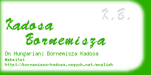 kadosa bornemisza business card